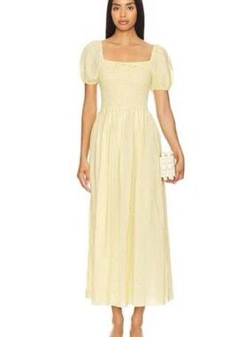 Solid & Striped  Solid & Striped The Corinna Dress in Butter Yellow